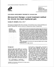 Microcurrent Treatment of Low Back Pain | Chronic Low Back Myofascial Pain | Lumbar Pain